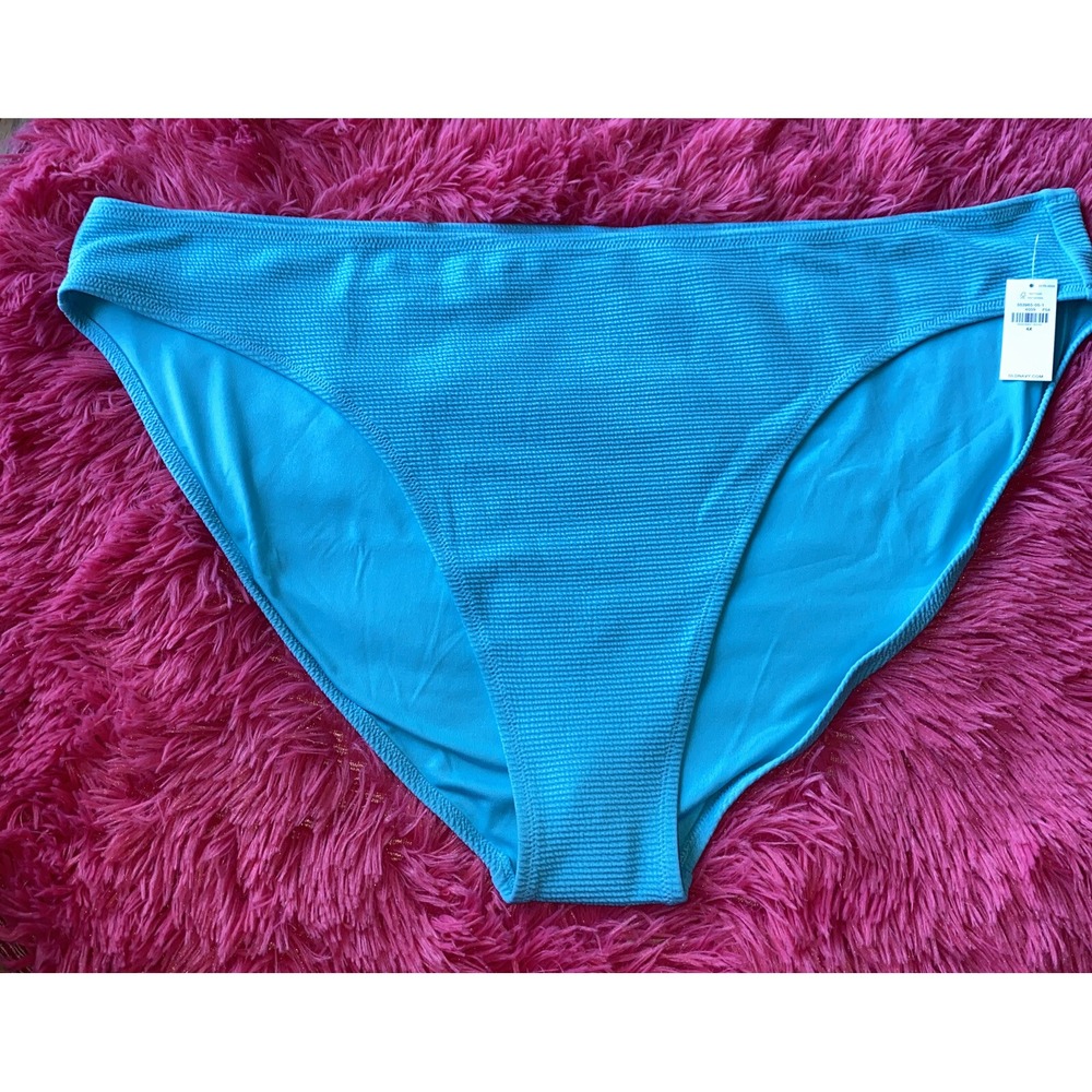 Old Navy Women's‎ Size 4X Low Rise Pucker Classic Bikini Swim Bottoms NWT Blue